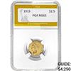 Image 1 : 1915 $2.5 Indian Head Gold PGA MS65