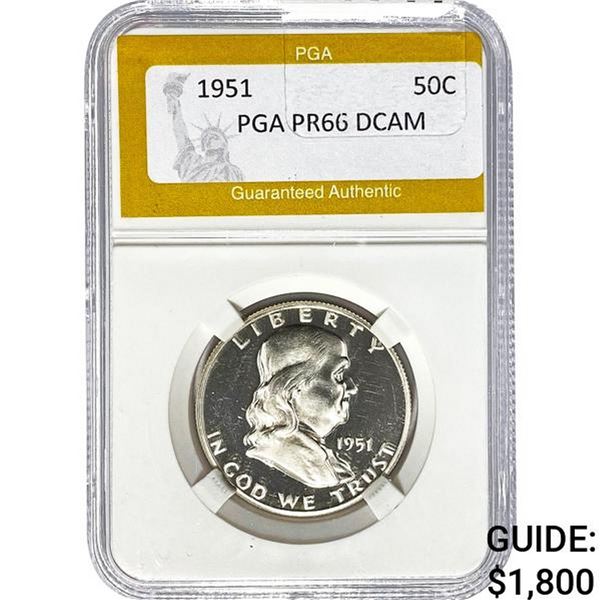 1951 Franklin Half Dollar PGA PR66 DCAM