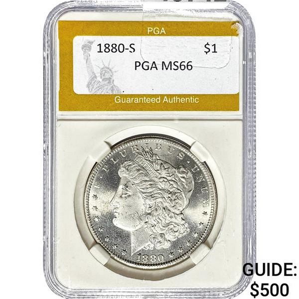 1880-S Morgan Silver Dollar PGA MS66