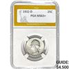 Image 1 : 1932-D Washington Quarter PGA MS63+