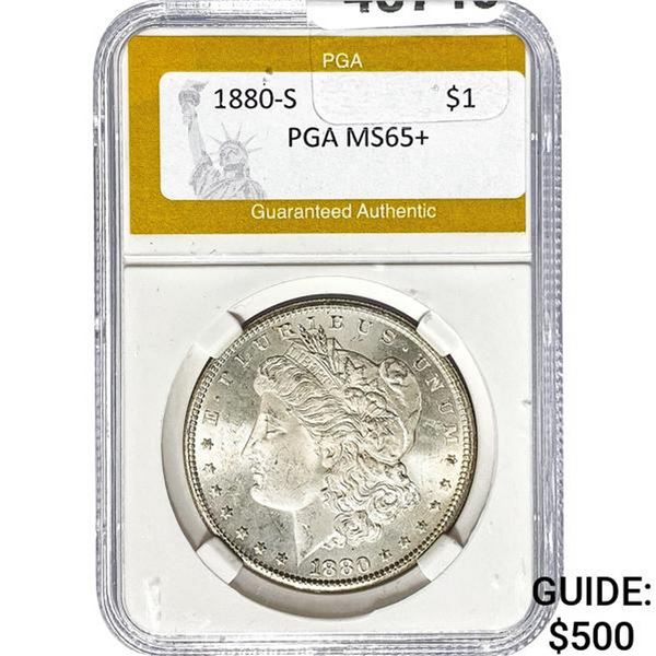 1880-S Morgan Dollar PGA MS65+