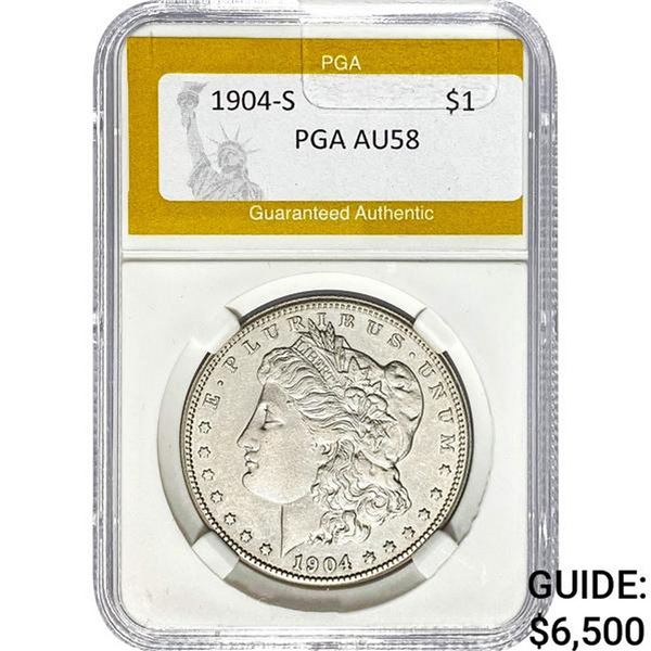 1904-S Morgan Silver Dollar PGA AU58