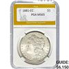Image 1 : 1881-CC Morgan Dollar PGA MS65