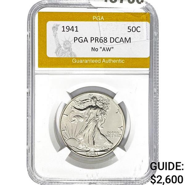 1941 50C Walking Liberty PGA PR68 DCAM