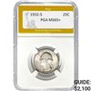 1932-S Washington Quarter PGA MS65+