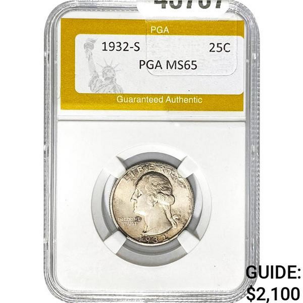 1932-S Washington Quarter PGA MS65