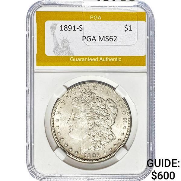 1891-S Morgan Dollar PGA MS62