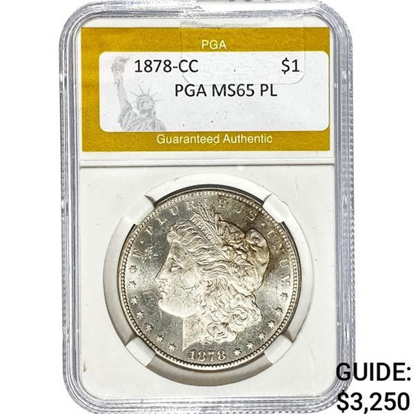 1878-CC Morgan Dollar PGA MS65 PL