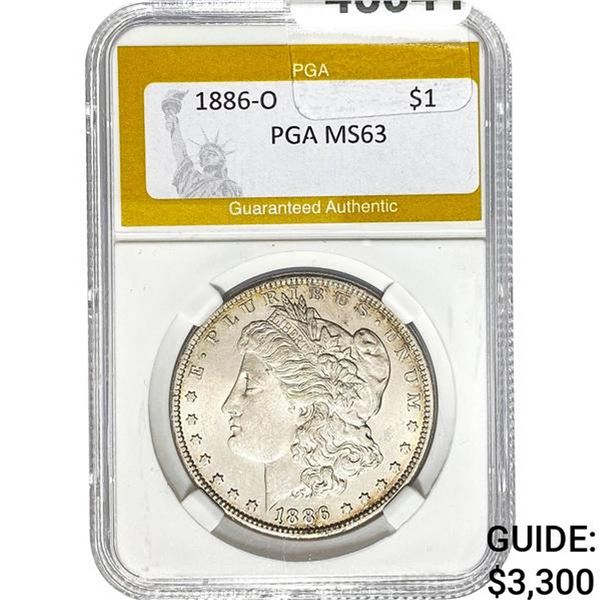 1886-O Morgan Silver Dollar PGA MS63
