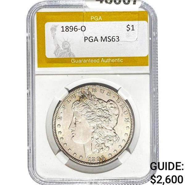 1896-O Morgan Dollar PGA MS63