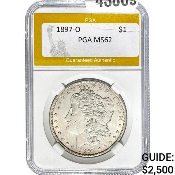 1897-O Morgan Dollar PGA MS62