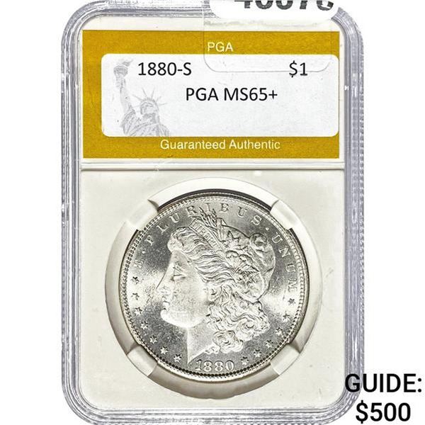 1880-S Morgan Dollar PGA MS65+