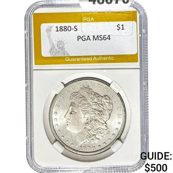 1880-S Morgan Dollar PGA MS64