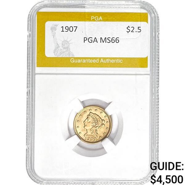 1907 $2.5 Liberty Head Quarter Eagle PGA
