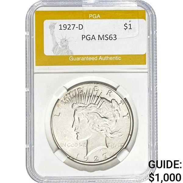 1927-D Peace Dollar PGA MS63