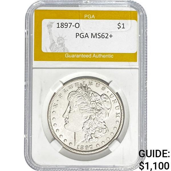 1897-O Morgan Dollar PGA MS62+