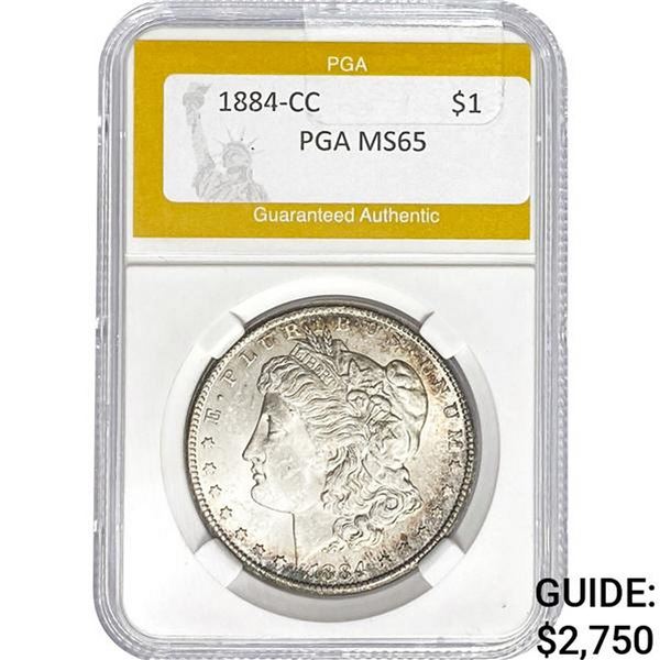 1884-CC Morgan Silver Dollar PGA MS65