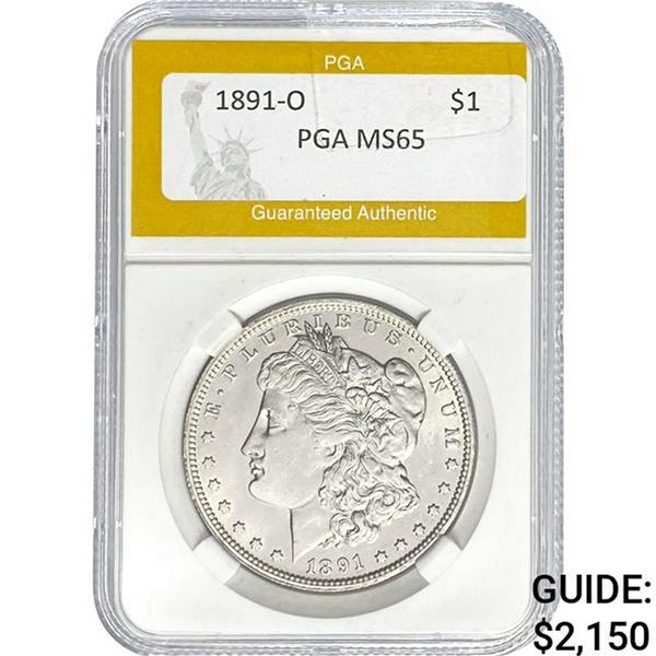 1891-O Morgan Dollar PGA MS65