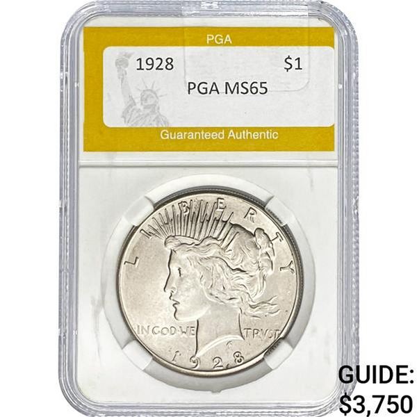 1928 Peace Dollar PGA MS65
