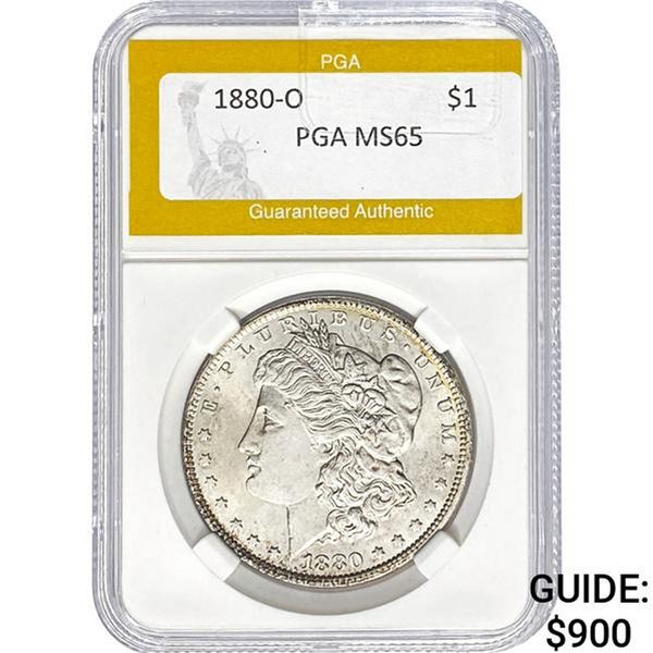 1880-O Morgan Dollar PGA MS65