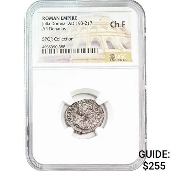 Roman Julia Domna, AD 193-217 Silver Denarius NGC