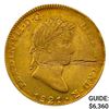 Image 1 : 1821Mo JJ Mexico .7615oz Gold 8 Escudos CLOSELY UNCIRCULATED