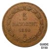 1850-R Italy-Papal States 5 Baiocchi CHOICE AU