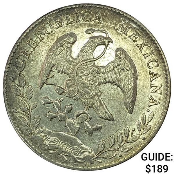 1897Zs FZ Mexico SIlver 8 Reales CHOICE AU