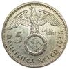 Image 2 : 1936-E Germany Silver 5 Reichsmark CLOSELY UNCIRCULATED