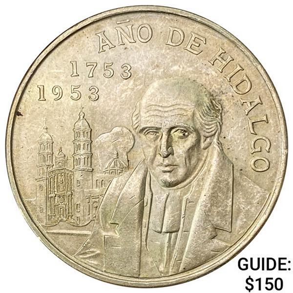 1953-M Mexico Silver 5 Peso UNCIRCULATED
