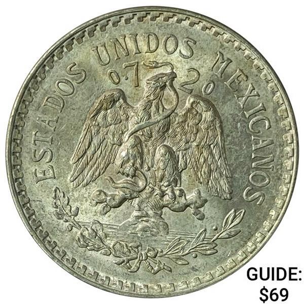 1944-M Mexico Silver Peso-Cap and Rays UNCIRCULATED