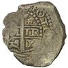 Image 2 : 1500s-1600s Spanish Colonial Silver Cob NEARLY UNCIRCULATED