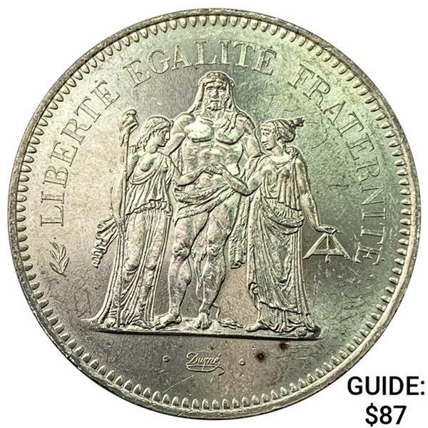 1977 France .8681oz Silver 50 Francs UNCIRCULATED