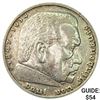 Image 1 : 1936-D Germany Silver 5 Reichsmark CLOSELY UNCIRCULATED