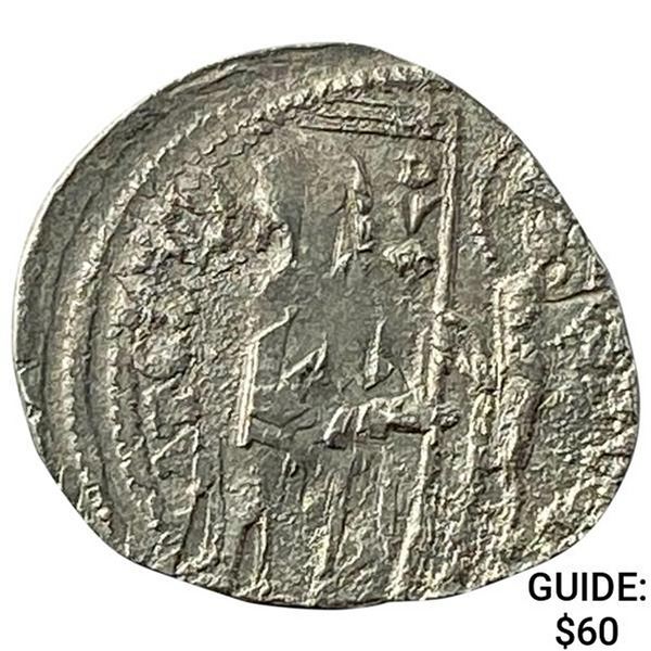 1268-1457 AD Crusades Venice Silver 1/2 Grosso NEARLY UNCIRCULATED