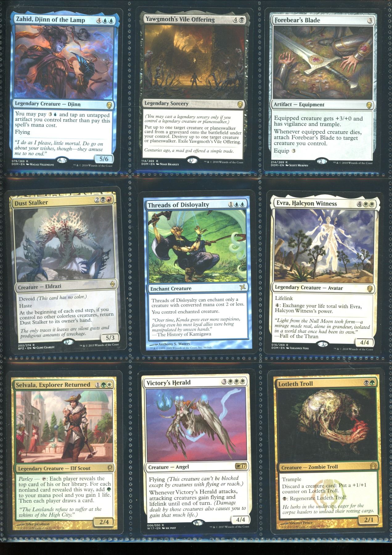 Lot Of 9 Various Magic The Gathering Cards Various Sets & Colors