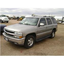 2001 CHEVROLET TAHOE LS 4 X 4 SUV, s/n: 1GNEK13T31R211466