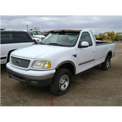 1999 FORD F150XLT 4X4 PICKUP TRUCK, s/n: 1FTRF18L7XKA67669