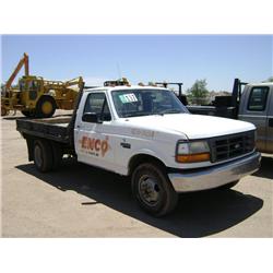 1994 FORD F350XL FLATBED TRUCK, s/n: 2FDJF37H3RCA66947