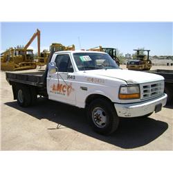 1994 FORD F350XL FLATBED TRUCK, s/n: 2FDJF37H1RCA66946