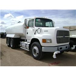 1994 FORD LTS 9000 T/A 4,000 GALLON WATER TRUCK, s/n: 1FTYY90S6RVA03308