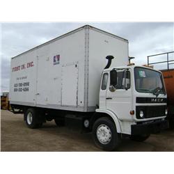 1985 MACK MS200P S/A BOX VAN TRUCK, s/n: VG6M111B2FB024331