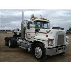 1986 MACK VALUE LINER RS686LST T/A TRUCK TRACTOR, s/n: 1M2T159Y4GM002686