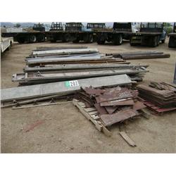 QTY OF ASSORTED 4in, 6in, 7in, 9in, 12in X 10ft STEEL CONCRETE FORMS