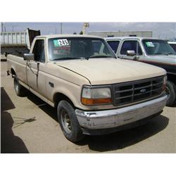 1994 FORD F150XL PICKUP TRUCK, s/n: 2FTEF15YXRCA48295