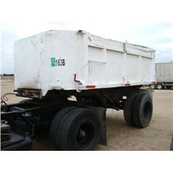 1961 15ft S/A END DUMP TRIALER, s/n 15759