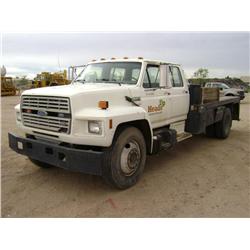 1987 FORD S/A FLATBED TRUCK s/n: 1FDNT74P4HVA10618