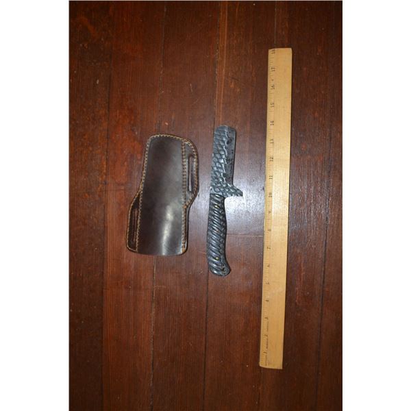 Handmade Damascus Steel Knife & Sheath