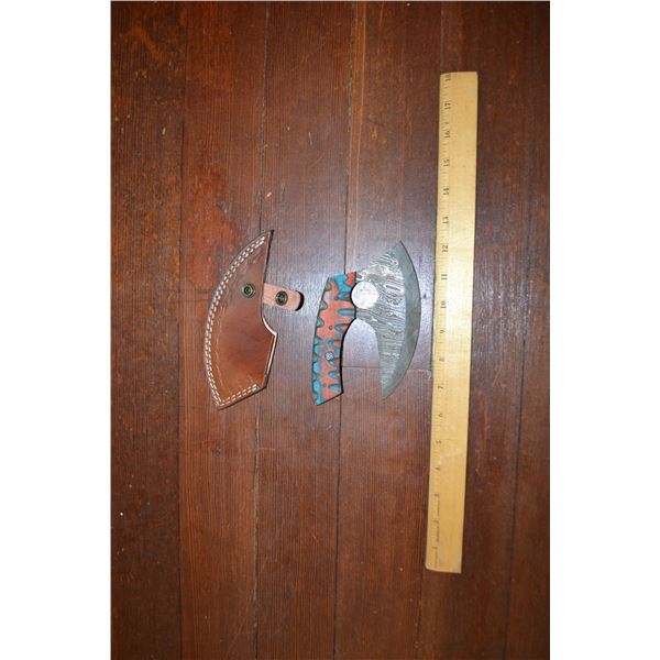 Handmade Damascus Steel Knife & Sheath