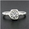 Image 2 : Antique Orange Blossom Platinum Old Cut 0.60 ctw G VS Diamond Engagement Ring